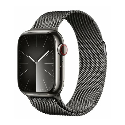 Apple Watch Series 9, 41 мм корпус из нержавеющей стали «Graphite», ремешок Milanese Loop цвета «Graphite»
