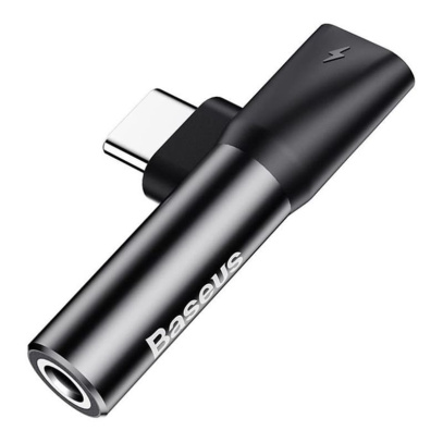 Переходник Baseus 2в1 Type-C / AUX+Type-C (CATL41-01) Черный