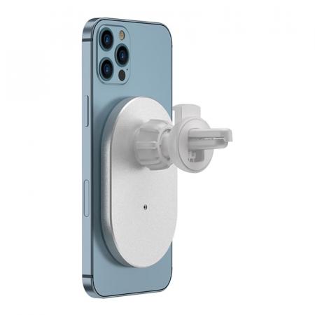 Автодержатель с функцией беспроводной зарядки WiWU Magnetic Attached Wireless Charger Car mount 15W (CH-306) Белый