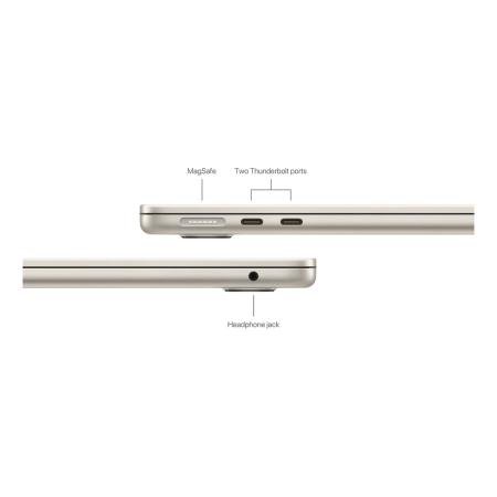 Apple MacBook Air 13" (M3, 8C CPU, 8C GPU, 2024) 8/256Gb SSD (MRXT3) Starlight, «сияющая звезда»