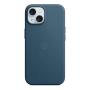 Чехол Кожаный Apple iPhone 15 с MagSafe Blue, синий