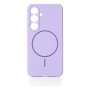 Чехол для Samsung Galaxy S25 c MagSafe Silicone Case Фиолетовый