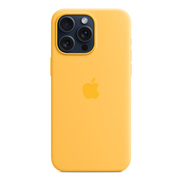 Чехол Silicone Case для Apple iPhone 15 Pro Max с MagSafe Yellow, Желтый