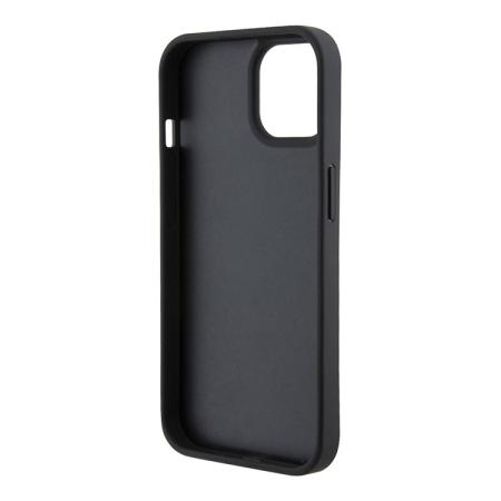Чехол Karl Lagerfeld для iPhone 15 Cardslot PU Saffiano RSG 3D rubber logo Hard (KLHCP15SSAPRSGK) Черный
