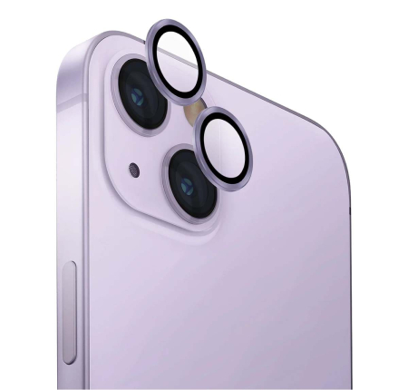 Защитное стекло для камеры iPhone 14/14 Plus UNIQ OPTIX Camera Lens protector Aluminium (3 шт.) 0.25 мм (IP6.1-6.7M-LENSLAV) Лавандовый