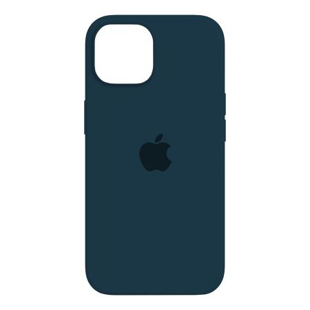 Чехол Silicone Case для Apple iPhone 15 с MagSafe Storm Blue, синий
