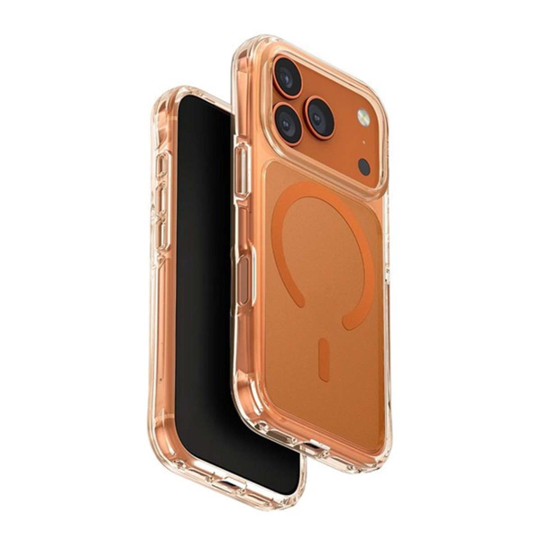 Чехол для iPhone 17 Pro с MagSafe UNIQ HYBRID LIFEPRO XTREME (IP6.3P(2025)-LXAFMFCLRVO) Прозрачно-оранжевый