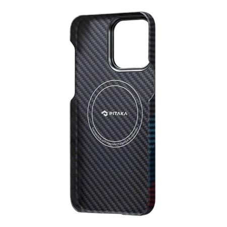 Чехол для iPhone 14 Pro Pitaka Fusion Weaving MagEZ Case 3, Movement (MI1401P) Черно-серый