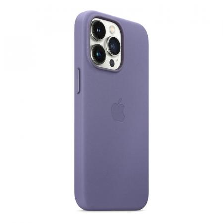 Чехол Leather Case MagSafe для Apple iPhone 13 Pro, кожа, «сиреневая глициния»
