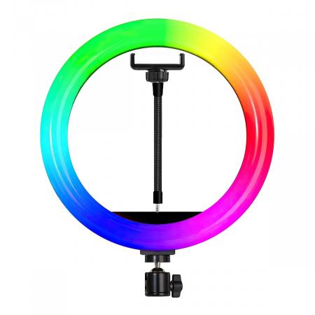 Кольцевая лампа RGB LED Soft Ring light без штатива (MJ33)