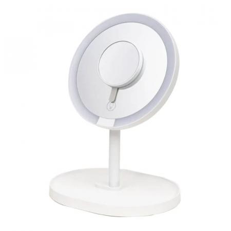 Зеркало Xiaomi косметическое для макияжа с подсветкой Jordan & Judy LED Makeup double Mirror (NV529) Белый
