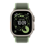 Apple Watch Ultra 3 (2025), 49 мм корпус из титана цвета «Natural», ремешок Trail Loop размера M/L цвета «Green/Neon»
