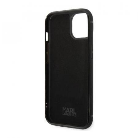 Чехол для iPhone 14 Karl Lagerfeld PU with Cardslot Signature logo Hard (KLHCP14SCSSK) Черный