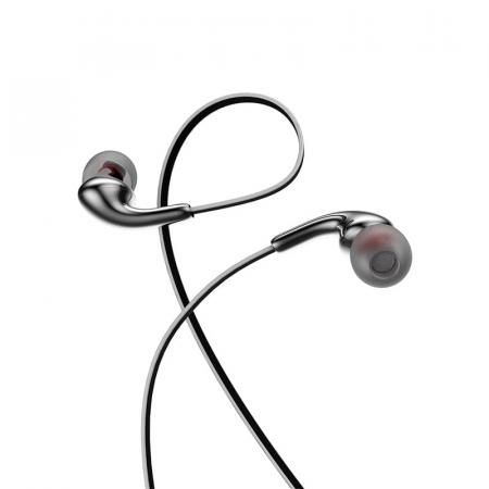 Наушники hoco. Earphones M30 Wire Control Metal Grey, серый