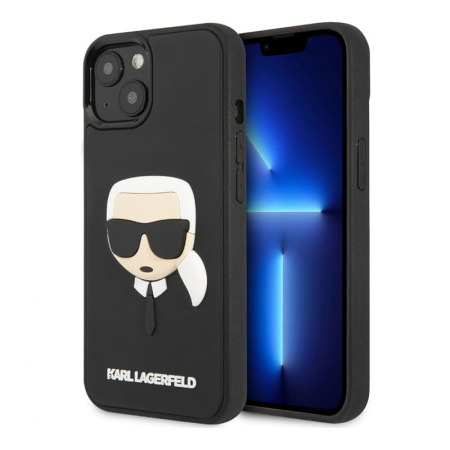 Чехол Karl Lagerfeld для iPhone 14 Plus 3D Rubber Karl's head Hard (KLHCP14MKH3DBK) Чёрный
