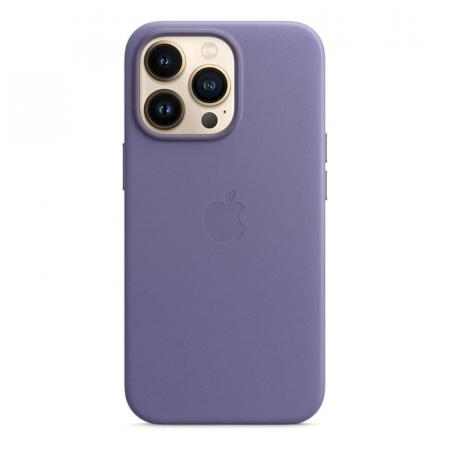 Чехол Leather Case MagSafe для Apple iPhone 13 Pro, кожа, «сиреневая глициния»