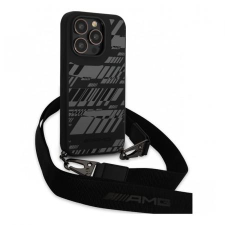 Чехол AMG для iPhone 14 Pro CG Mobile Liquid silicone Expressive graphic Hard + Ремешок (AMHCP14L2SSDK) Черный